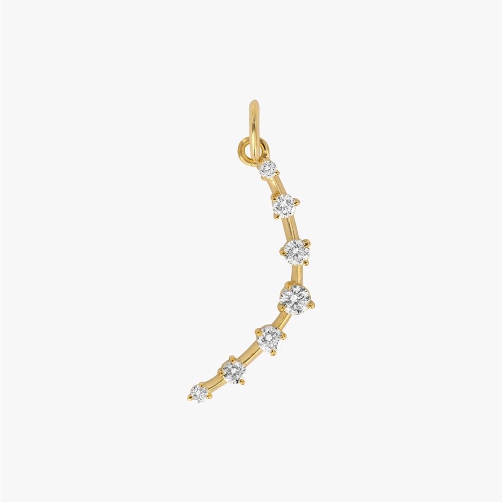 Jade Trau Crescent Charm, 18K Yellow Gold